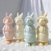 Förkläde Rabbit Girl Silicone Candle Molds Hat Bunny Silicone Mold Animal Bunnies Wax Mold Easter Home Decor 240220