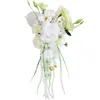 Bouquets de mariage, fleurs blanches, 28x55cm, accessoires de mariage, 2024