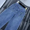 Designer Jeans 2024 New Spring Summer Fashion Flare Panelled Brand Same Style Pants Luxury Women's Clothing 0225-7