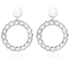 Boucles d'oreilles pendantes en fausse perle, chaîne géométrique pour femmes, bijoux goutte, 2024