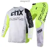 2022 Motocrosskleding Set Troy Fox 180 Skew Jersey Broek Straat Moto Offroad Kits Motor Fluorescentie Pak Mannen