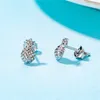 Stud Earrings Personality Originality Pineapple Earring Fashion Men Women Silver Color Trend Hip Hop Nightclub Party Jewelry