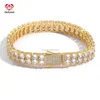 Diamond Pass Test Hip Hop Iced Out Gold Plated 925 Silver 3mm 4mm Moissanite Tennis Chain Bracelet