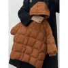 Piumino Giacca invernale in cotone Parka Abbigliamento per ragazza Abbigliamento per bambini Allentato Versione coreana Nero lungo addensato caldo tuta da neve Capispalla