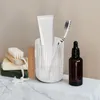 Tassen 4 Stück Zahnbürstenhalter Becher Plastikbecher Wiederverwendbare tragbare Mundspülung