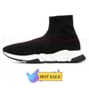 2024 Top New Fashion Designer Sapatos Esportivos Mens Knit Trainers Graffiti All Over Print Clearsole Preto Branco Vermelho Clear Sole Flat Sneakers Womens Speed ​​Trainer 36-45 1:1