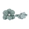 Boucles d'oreilles mode grande fleur rose bleu gris pour femmes filles Imitation perle Bijoux Bijoux cadeau élégant