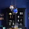 Chandeliers Nordic Colored Glass Bubble Chandelier Creative Personality Flying Saucer Type Bedside Restaurant Bar Small