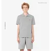 Polos masculinos 2024 verão polo camisa casual versão coreana do t-shirt moda algodão oversized homens mulheres mesmo item tops