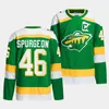 Vahşi Erkek Genç Kadınlar 12 Matthew Boldy 46 Jared Spurgeon 20 Patrick Maroon 17 Marcus Foligno Green 2023-24 Ed Jersey