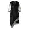 Oversized Dresse Plus Size 2023 Zwarte Elegante Vestidos Formele Occas Jurk Grote Effen Lange Rok Party Vrouwelijke Clothi 240220