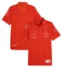 2024 F1 Pilote T-shirt Formule 1 Hommes Polos T-shirt Nouvelle Saison Équipe Rouge Uniforme Vêtements Costume De Course Motorsport T-shirt Jersey