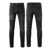 # CX225 Hombre Jeans Diseñador Jean Jeans morados Marca Amirs Jeans para hombre Agujero flaco Pantalones de motociclista rasgados Pantalón pitillo High Street Hole pierna en forma Hombres para mujer pantalones amirs estiramiento