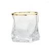 Verres à vin 280ml verre à bière japonais créatif tasse à grains torsadés forme anormale whisky givré ensemble de cristal étranger