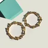18k or argent plaque bracelets chaîne géométrie chaîne lettre bracelet 3 couleurs alphabet bracelet délicate chaîne géométrique bracelet esthétique ensemble cadeau