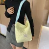 Sacos de noite Bolsa feminina puffer tote bolsa bolsa para baixo algodão acolchoado ombro designer causal hobo balde inchado compras de viagem 2024