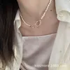 Chen Mo Xiaozhong Baroque Pearl Medieval Long Necklace Personlig design Lätt lyxig tröja kedja