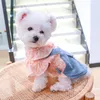 Cão vestuário primavera verão roupas bonito floral cintas vestido fino saia para pequeno chihuahua bichon poodle traje filhote de cachorro pet vestidos