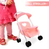 Små barnvagn grejer vagn barn spela spel leksaksrörbara dockor tillbehör flickor baby hus sundries rack 240223
