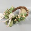 Fleurs décoratives couronne de fleurs de cerisier de neige artificielles printemps été pour porte d'entrée ferme fenêtre mur fête de mariage décor à la maison