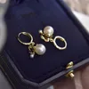 Pendientes colgantes UNICE Elegancia clásica Real 18K Oro amarillo original Joyería fina AU750 Pendiente de gota de perlas naturales para mujeres y niñas con