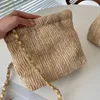 Kvällspåsar Straw Woven Påsar Totes Chains Bag Luxury Designer Brand Fashion Shoulder Bags High Letter Telefon Bag Wallet Totes 2403161