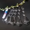 Chandelier Crystal Camal 5Pcs Clear 37mm Xmas Tree Prisms Pendants Parts Beads Garland Hanging Suncatcher Lamp Lighting Party