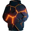 Herrtröjor 2024 Färgglad flamtröja 3D fluorescens Sweatshirt Män/kvinnor Höst- och vinterrockkläder Rolig jacka svart