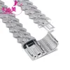 12Mm Sier Necklace Hiphop 3 Rows White Moissanite Iced Out Cuban Link Chain Men Gifts