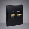 Smart Home Control Retro Toggle Switch Gold Spake 1 2 3 4 Gang Way Wall Light PC Panel Socket för