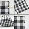 Opakowanie prezentów 5PCS/LOT 15x35CM Dekoracja świąteczna Plaid Red Wine Linen Torba Cukierka