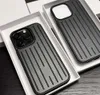 Cas de téléphone en métal de concepteurs pour iPhone 15 14 Pro Max Cas de luxe pour Iphone14plus 13 12 11 Max Weave Alliage d'aluminium WA Marque Phonecase avec boîte mm