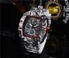 Herrens lyxklocka Topp digital version Skeleton Dial Full Fiber Pattern Case Kalendertyp Japansk Sapphire Högkvalitativ Watch Rubber Designer Sports Watch 2023