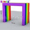 wholesale wholesale Custom square 6x4mH (20x13.2ft) With blower inflatable rainbow arch for advertisement party supplies event archway christmas decoration