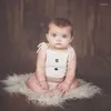 Filtar 50 50 cm Born Pography Props Soft Baby Faux päls långhögen Filtar Bakgrund Kid Layer Söta spädbarn Po Shoot Accessories