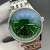 U1 AAA Bretiling 46MM Navitimer horloge met groene wijzerplaat Automatisch mechanisch uurwerk Zilveren wijzerplaat 50TH ANNIVERSARY Herenhorloge Roestvrij stalen band polshorloge J750