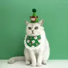 Cat Costumes Santa and Reindeer tema husdjurstillbehör Rik färgglad högkvalitativ härlig unik festlig julklapp pannband
