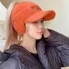 Basker Autumn Winter Warm Sticke Empty Top Baseball Cap Woman Elastic Woolen Bomber Hat