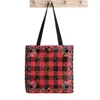 Shopping Bags 2024 Shopper Bandana Red Print Tote Bag Women Harajuku Handbag Girl Shoulder Lady Canvas