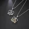 Anhänger Halsketten Eueavan Keltischer Knoten Triquetra Trinity Love Herz Halskette Irish Witch Amulett Vintage Schmuck Muttertag