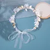 Headpieces Forest Style Conch Shell Tie Up Hair Hoop Luxurious White Flower Accessories For Women Hairstyle Making Tool