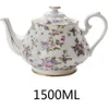 Ensemble de théière en céramique en porcelaine, belle théière de grande capacité en porcelaine pour cadeau de mariage 283L