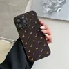 مصمم فاخر iPhone 15 Pro Max Phone Cases for 15Plus IP14 Promax 13 12 11 Cleass Classic Pattern Leather Cover الخلفي