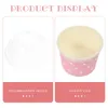 Disposable Cups Straws 50 Pcs Paper Ice Cream Bowl Jelly Pudding Cake Dessert Container Home Supplies Pink