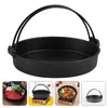 Pans Cast Iron Skillet Household Pot Outdoor Cookware Pan Wok Cooking Handled Kitchenware Thickened For Stove