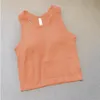 EBB Yoga Effen Kleur Tanktop Dames Hoge elastische geribbelde riem Borstkussen Mooi Rug Hardlopen Fitness Yoga Tanktop Droog Kort ondergoed luluemon