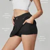 AL Yoga Match Point Tennis Skirt Anti Glare Mini Varsity Skirt Quick Drying Breathable Sport Shorts Weekend Jogging Sweatpants Built Ins with Pocket