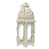 Candle Holders Iron Glass Gift Holder LightweightDecoration Easy Install Indoor Home Lantern Lamp To Use Moroccan Style