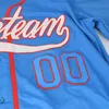 Anpassad blåvit delad mode autentisk baseball tröja grossist detaljhandelssömda tryck män kvinnor ungdomar är ditt team ditt namn