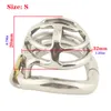 Stainless Steel Male Chastity Device Bird Cage Lock Latest Design Cock Cage with Curved Penis Ring Sex Toys for Men